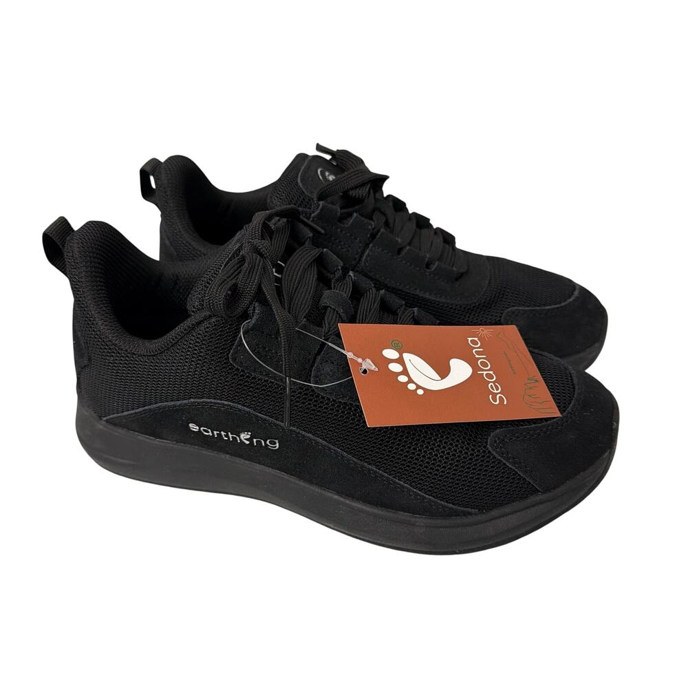 Earthing Sedona Shoes Womens Size 8.5 Black Lace Up Sneakers Grounded